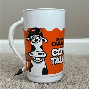 COW TALES Tumbler Mug Cup Candy Caramel Cow Tail Handle Retail Display